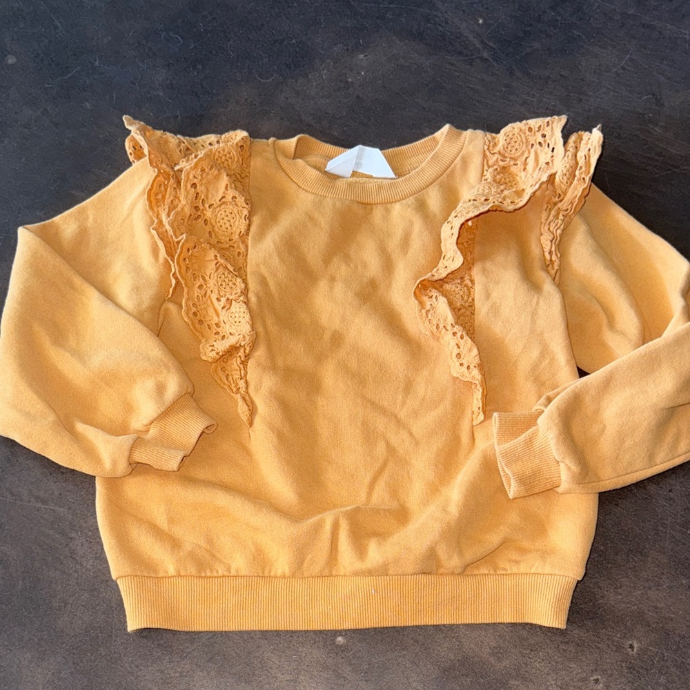 H&M Girls Ruffle Sweatshirt